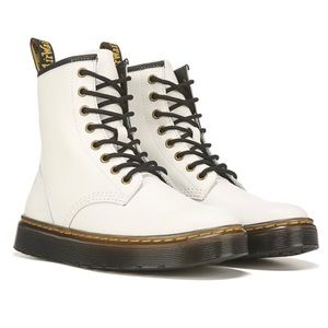 Dr. Martens Women's Zavala Combat Boot White
